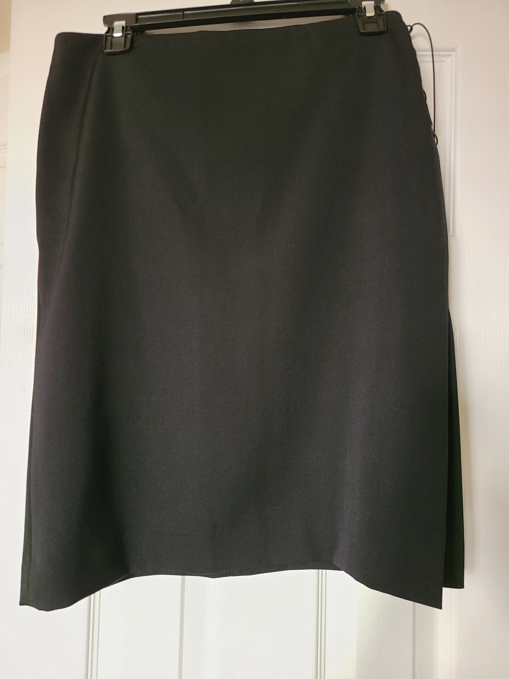 NWT Black Lycra Lace-Up Long Midi Skirt Corset Goth Whimsigoth Casual Size 8